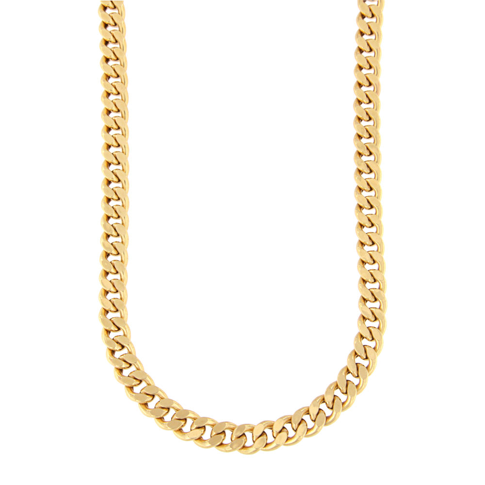 18ct gold Curb diamond chain