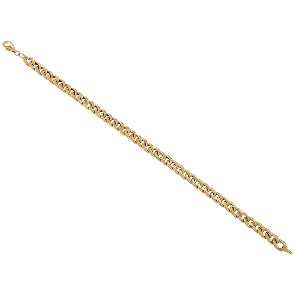 18ct gold Hammered curb bracelet