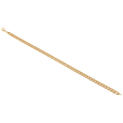 18ct gold Hammered curb anklet