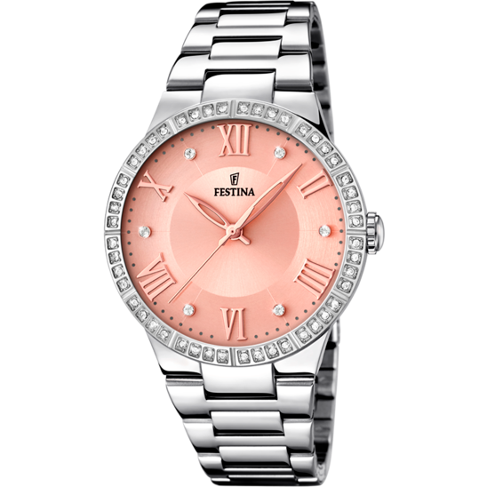 Festina Boyfriend collection pink women's watch steel strap