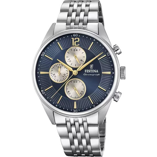 Festina Men Chrono Steel Bracelet