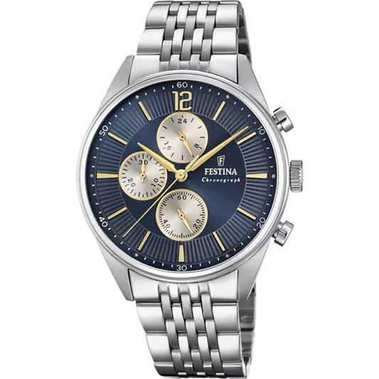 Festina Men Chrono Steel Bracelet