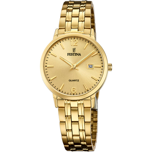 Festina Classic women's watch  champagne steel strap