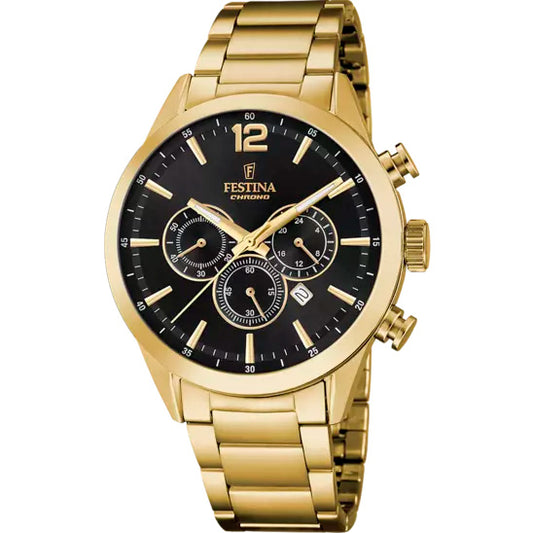 Festina Men gold-plated chrono