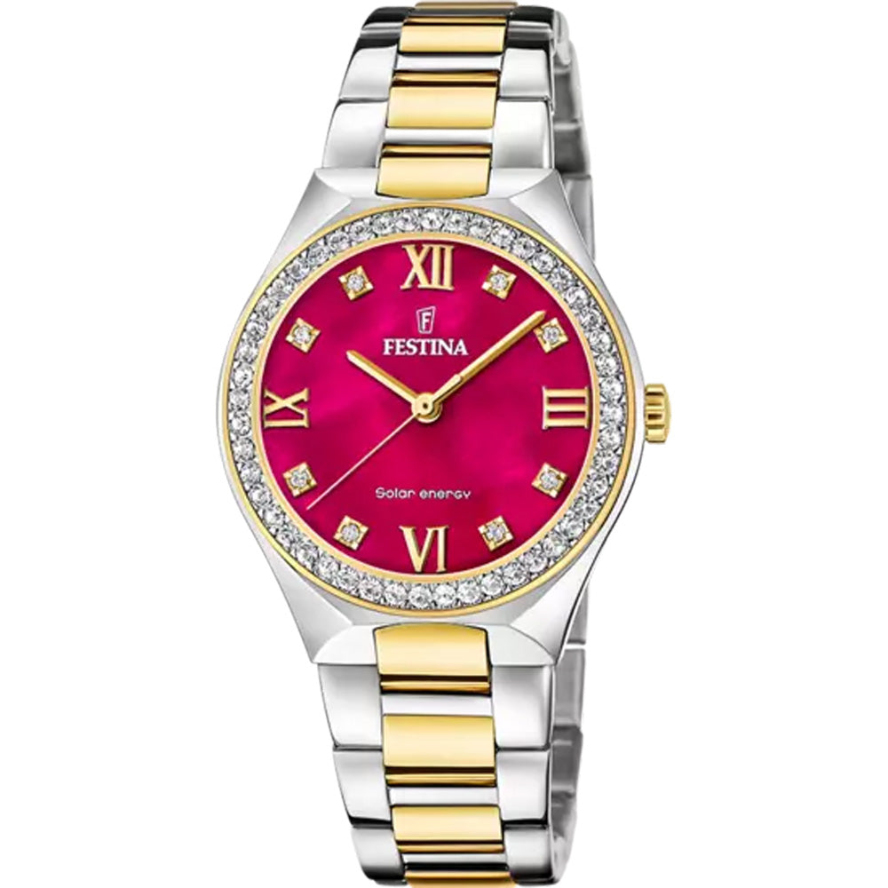 Festina  Solar Energy red stainless steel