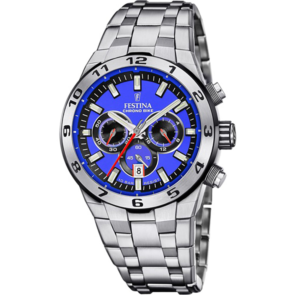 Festina Men Chrono Blue bike / Stainless steel strap