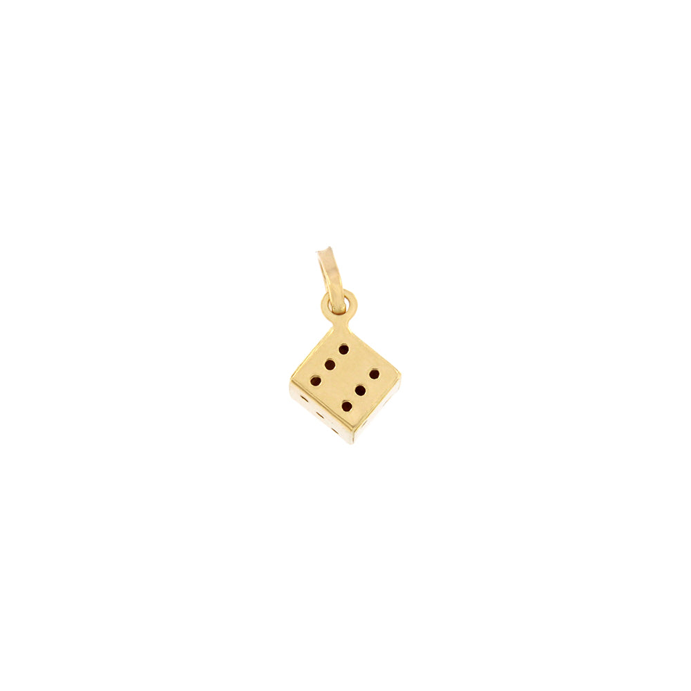 18ct gold Dice pendant