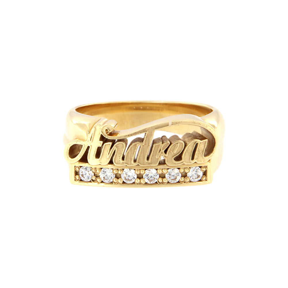 18ct gold Ring name model 1