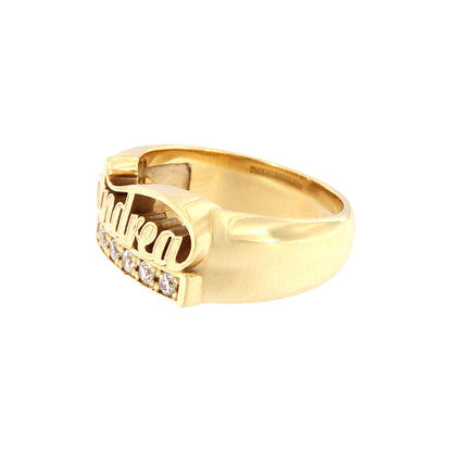 18ct gold Ring name model 1