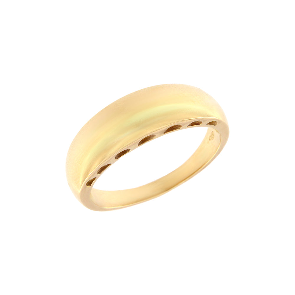 18ct gold Convex ring