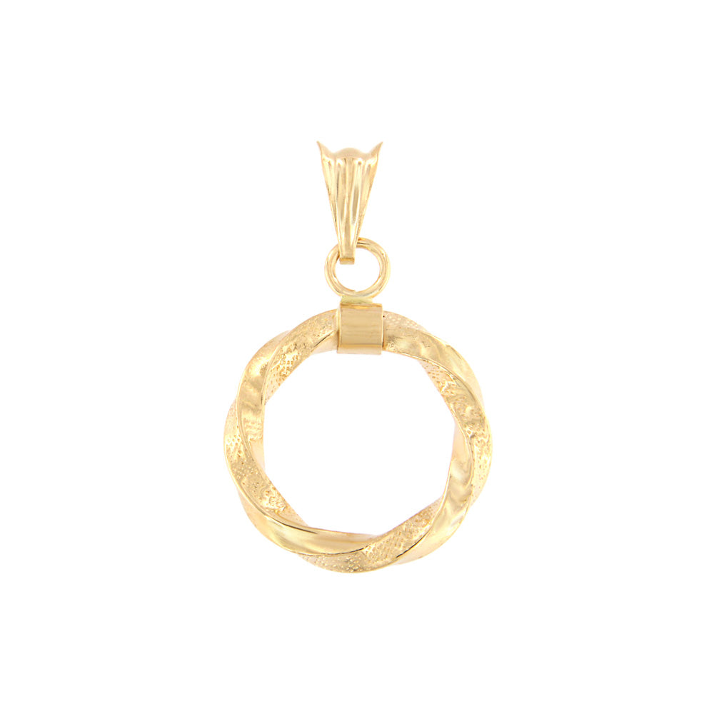 18ct gold Circular pendant