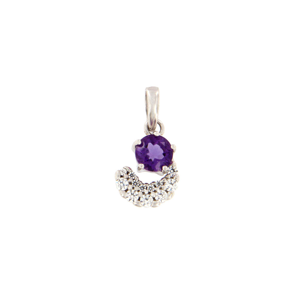 18ct gold Purple stone pendant