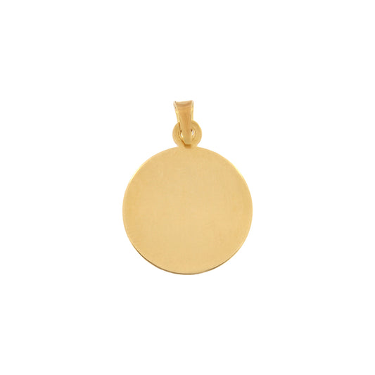 18ct gold Pendant small round plate