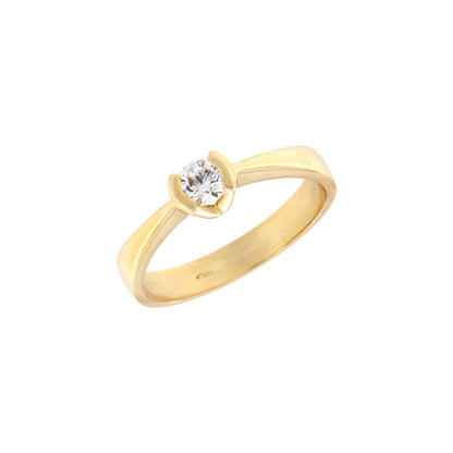 18ct gold White stone Ring