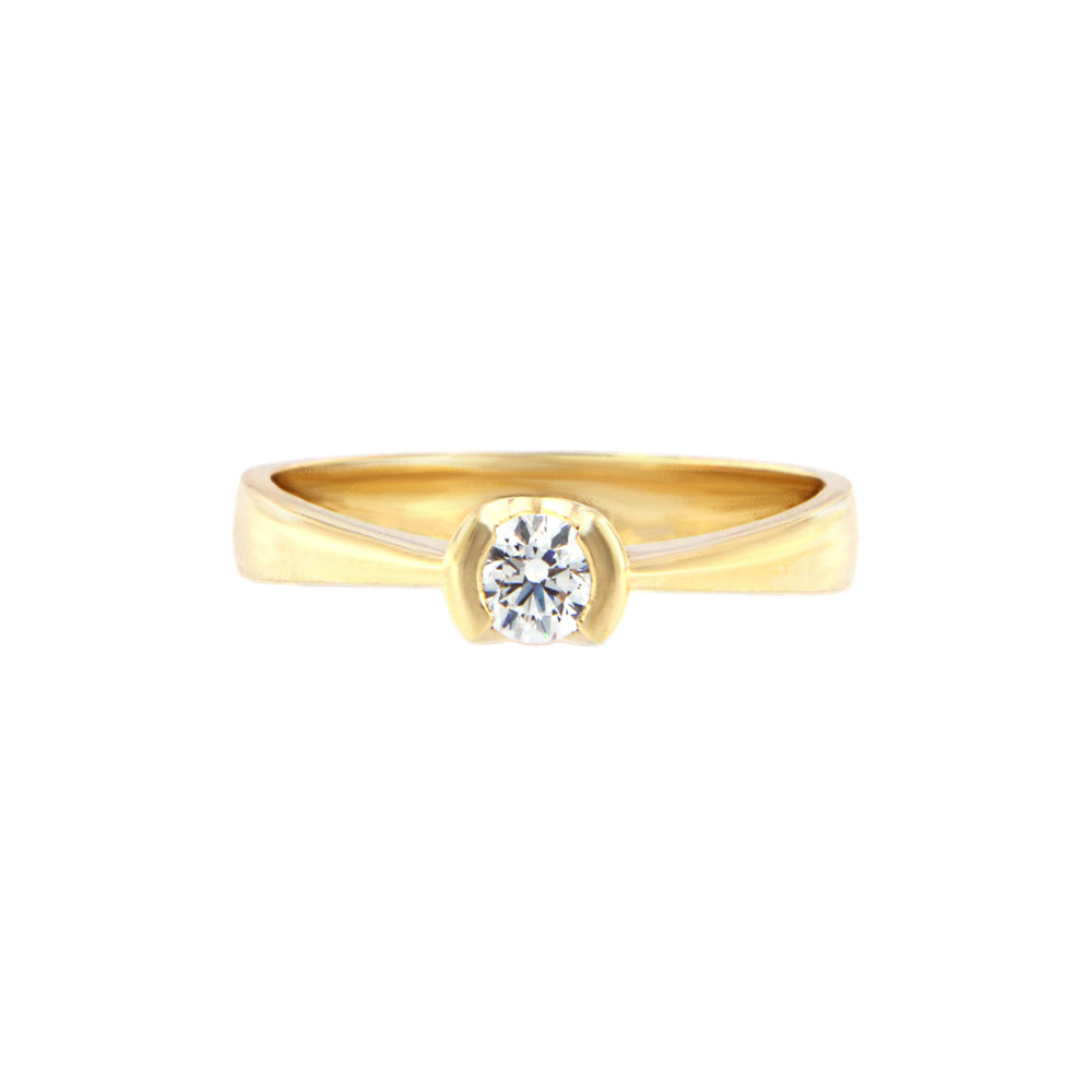 18ct gold White stone Ring