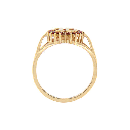 18ct gold Fifteen springs ring