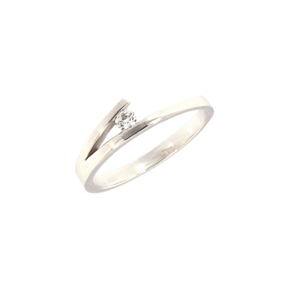 18ct gold Ring white stone