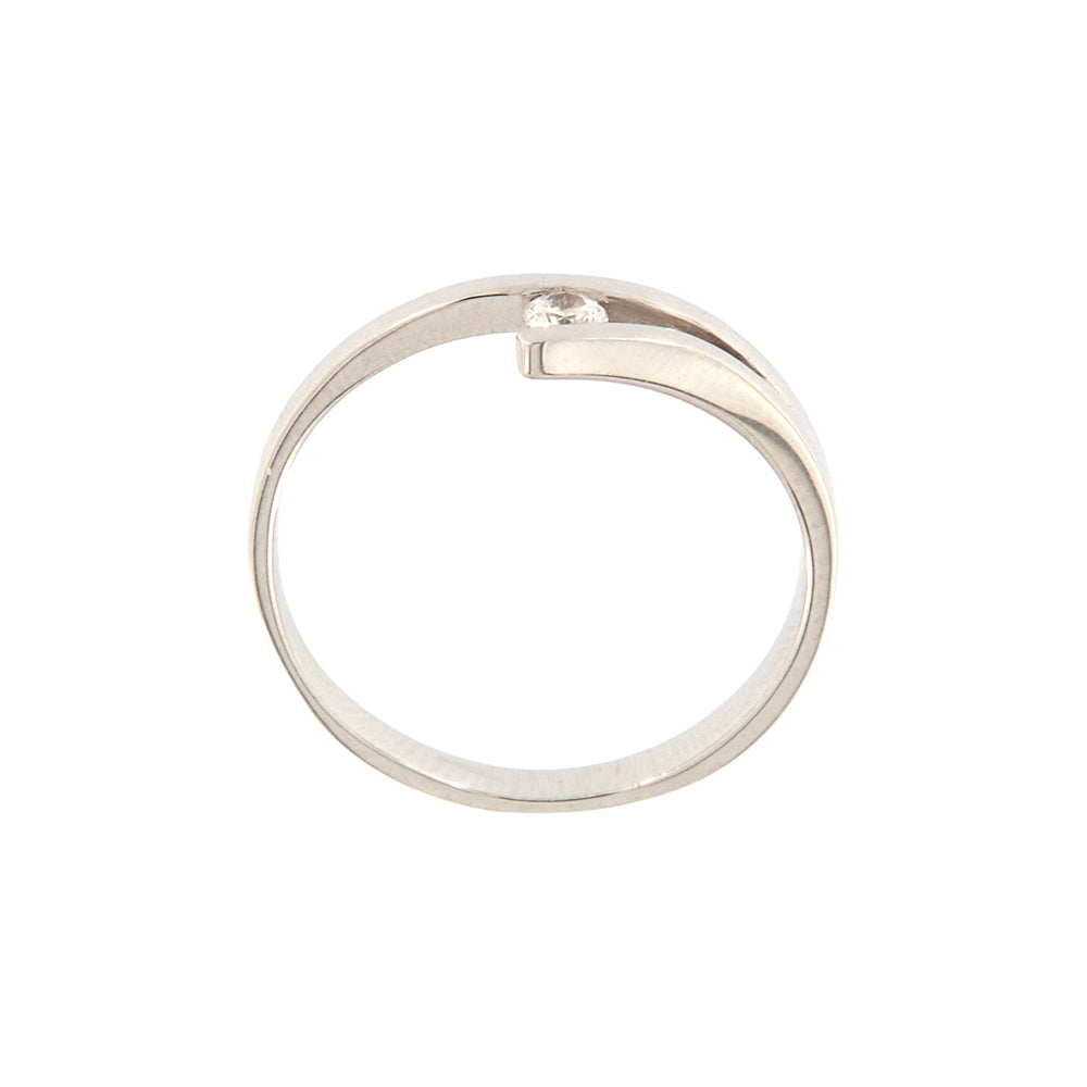 18ct gold Ring white stone