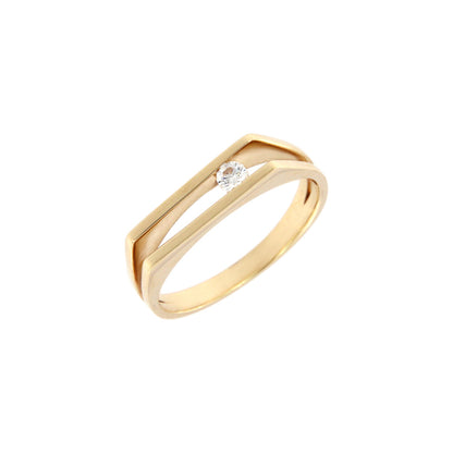 18ct gold White stone ring