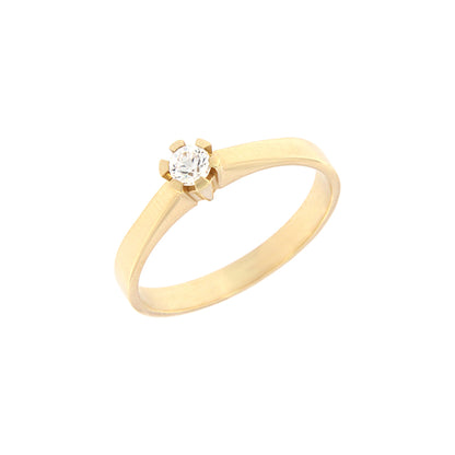 18ct gold White stone ring