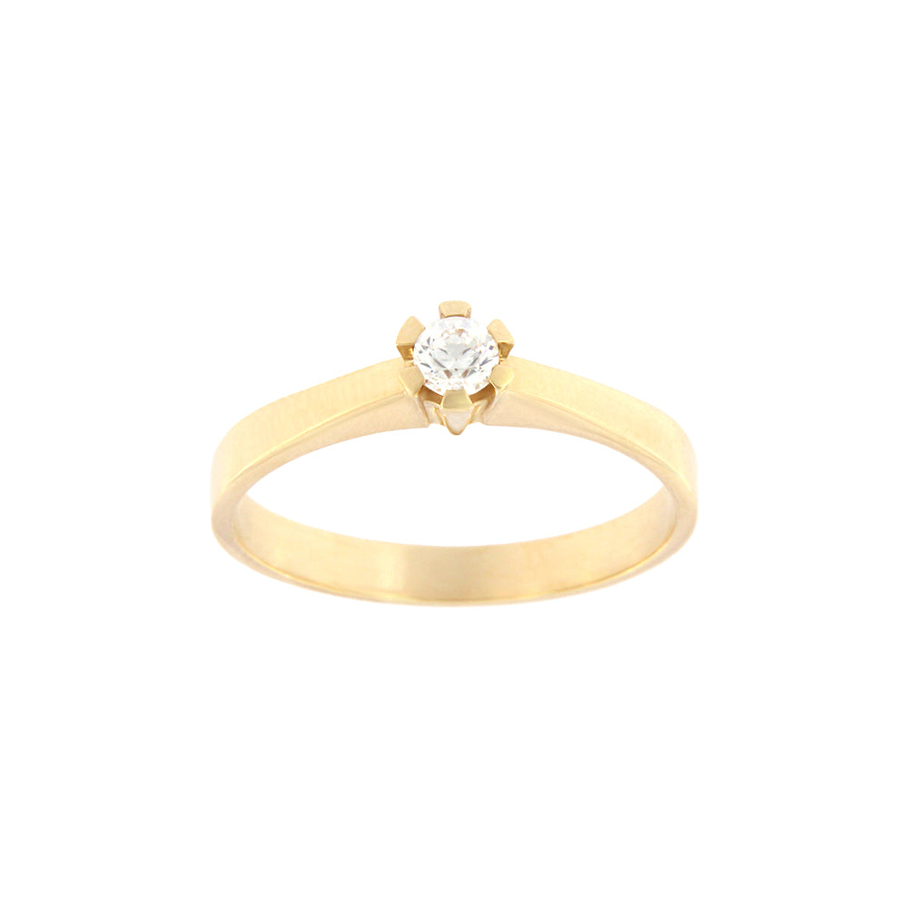 18ct gold White stone ring