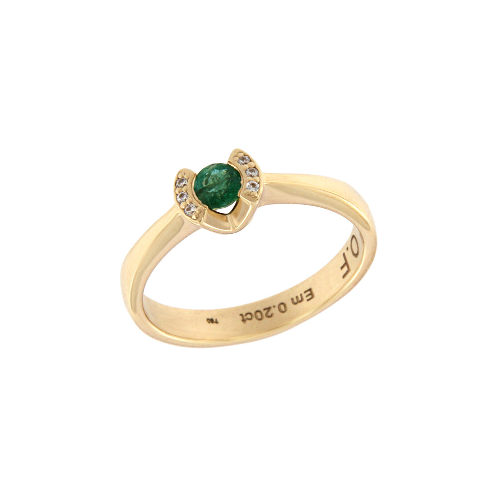 18ct gold Emerald ring