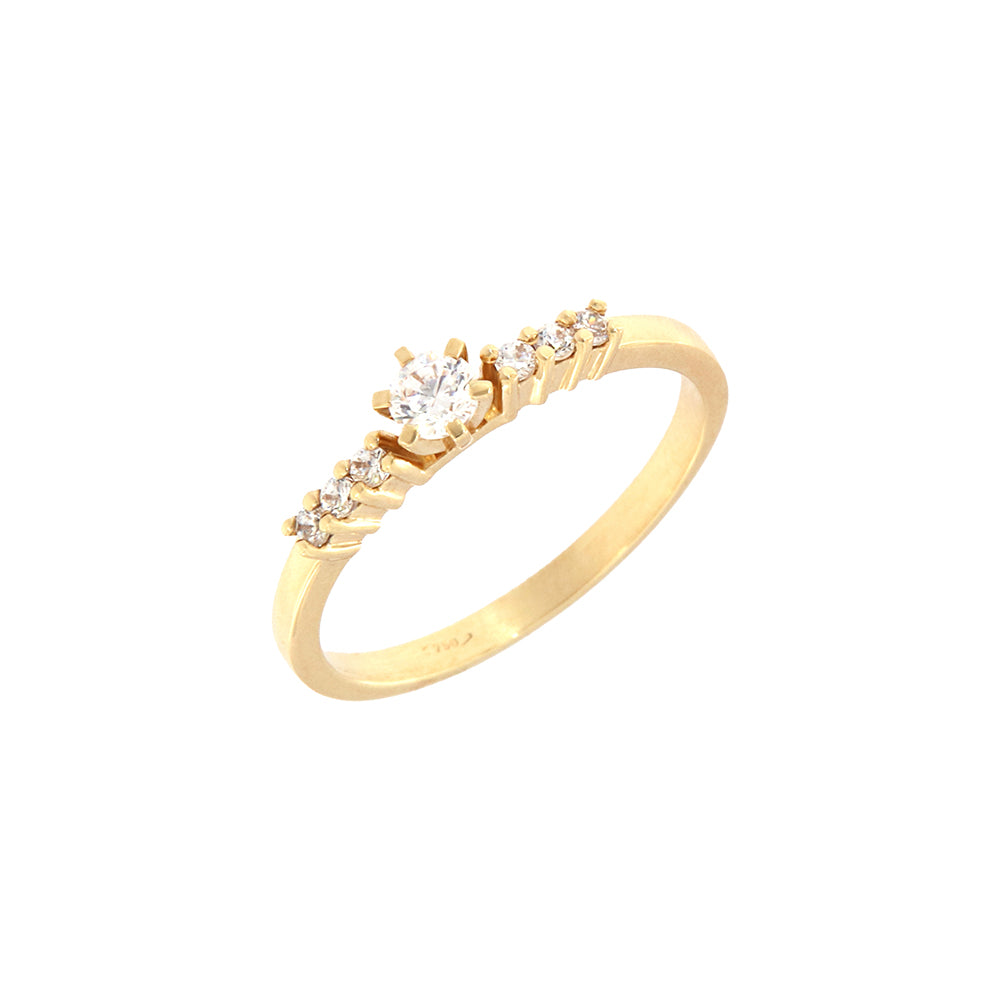 18ct gold White stone ring