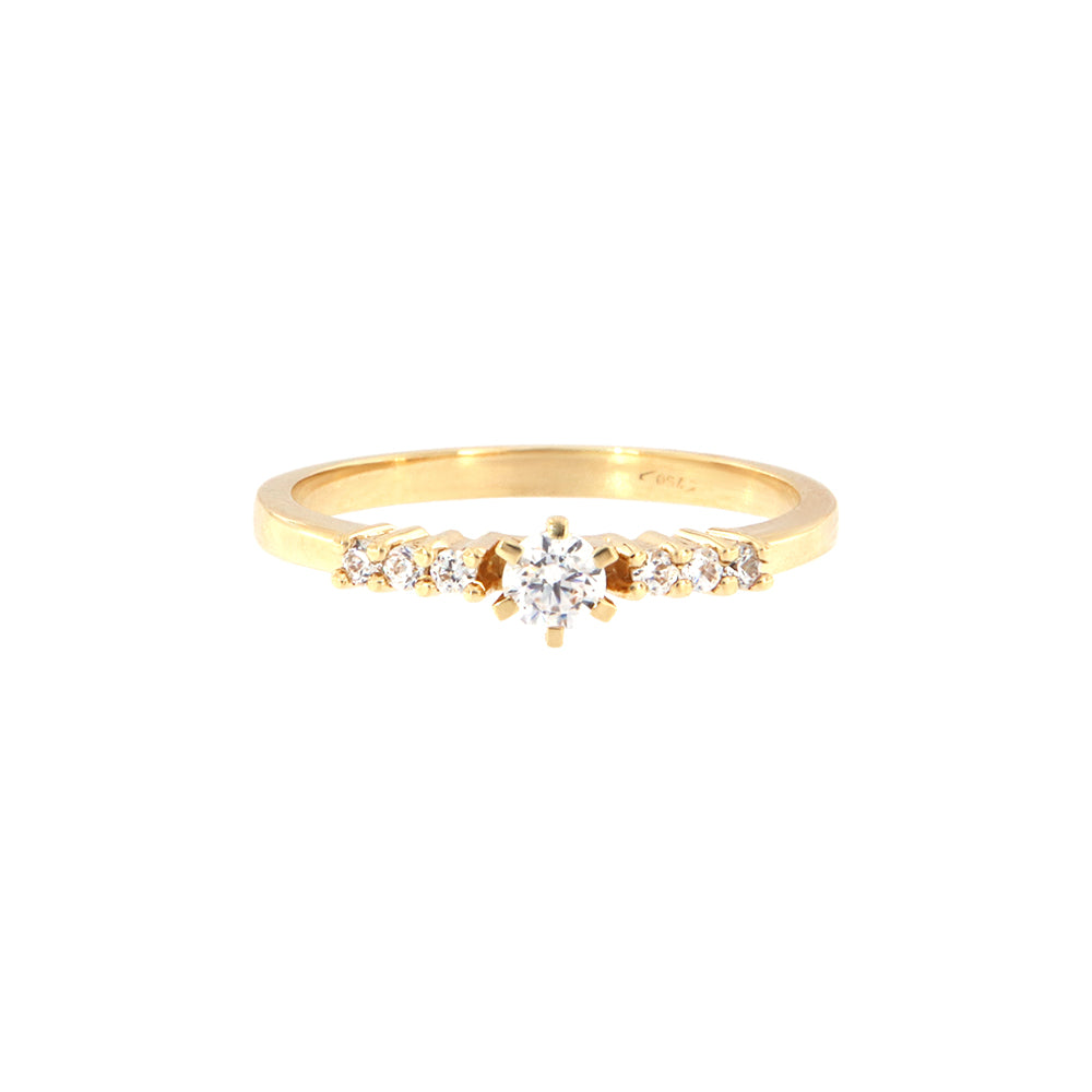 18ct gold White stone ring