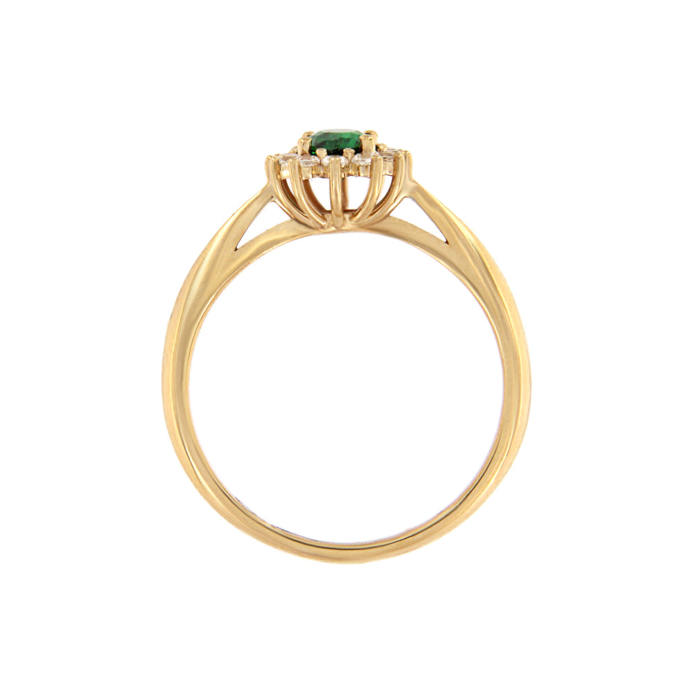 18ct gold Mini ring zircons