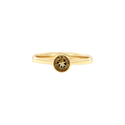 18ct gold Champagne topaz ring