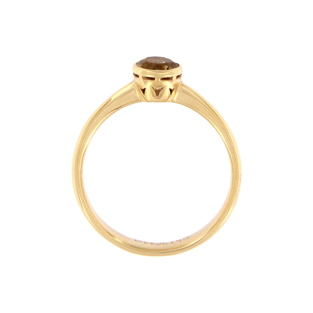 18ct gold Champagne topaz ring