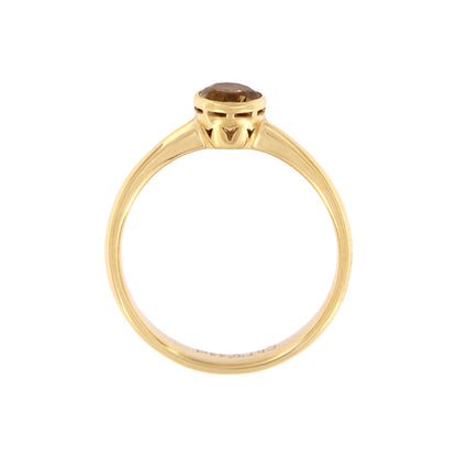 18ct gold Champagne topaz ring