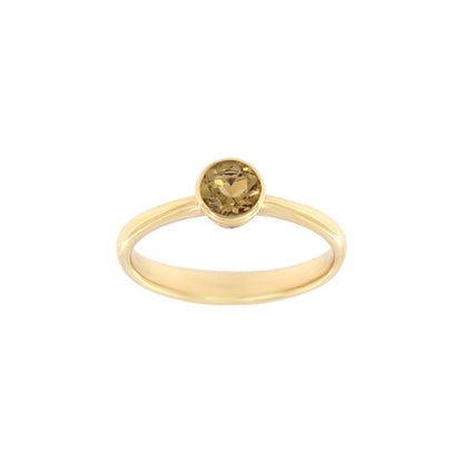 18ct gold Champagne topaz ring