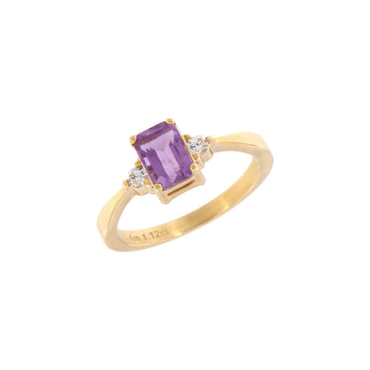 18ct gold Amethyst ring