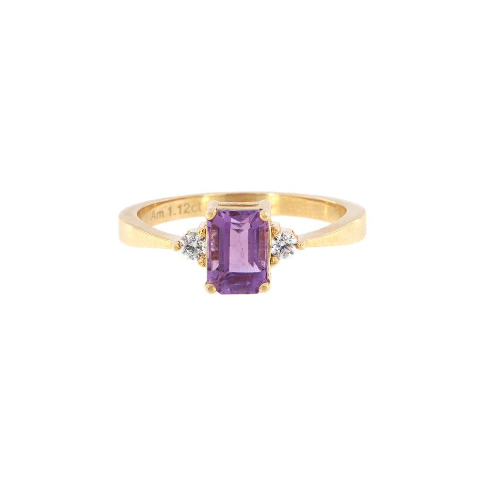 18ct gold Amethyst ring