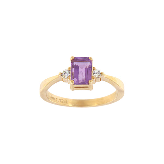 18ct gold Amethyst ring