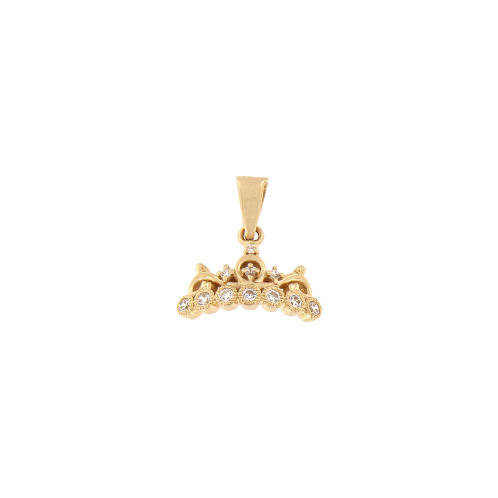 18ct gold Large crown pendant