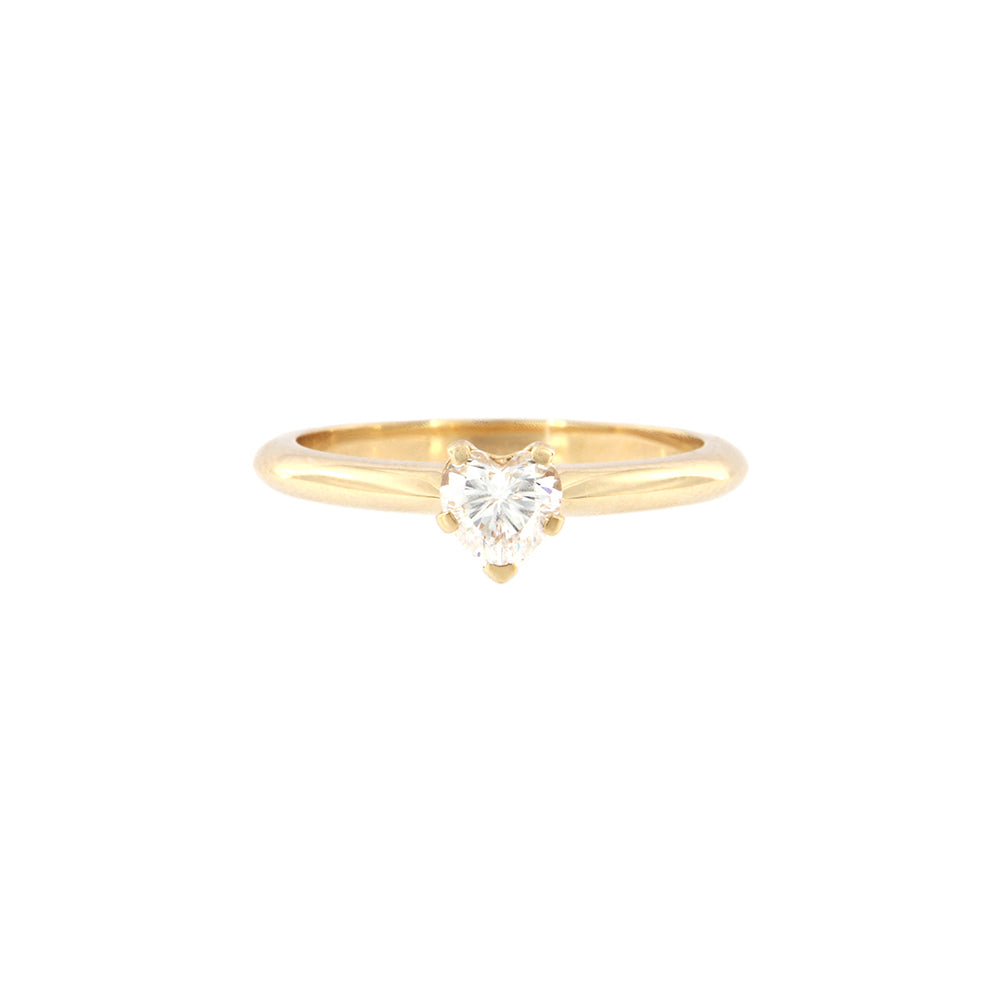 18ct gold Heart solitaire ring