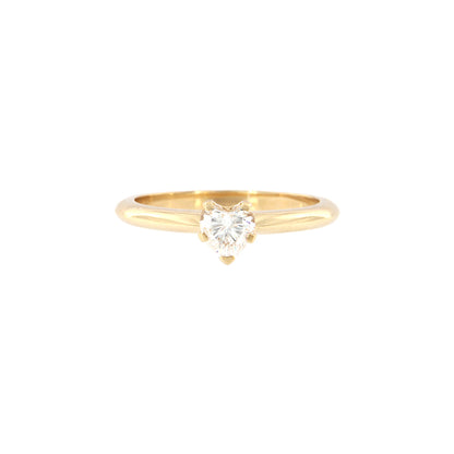 18ct gold Heart solitaire ring