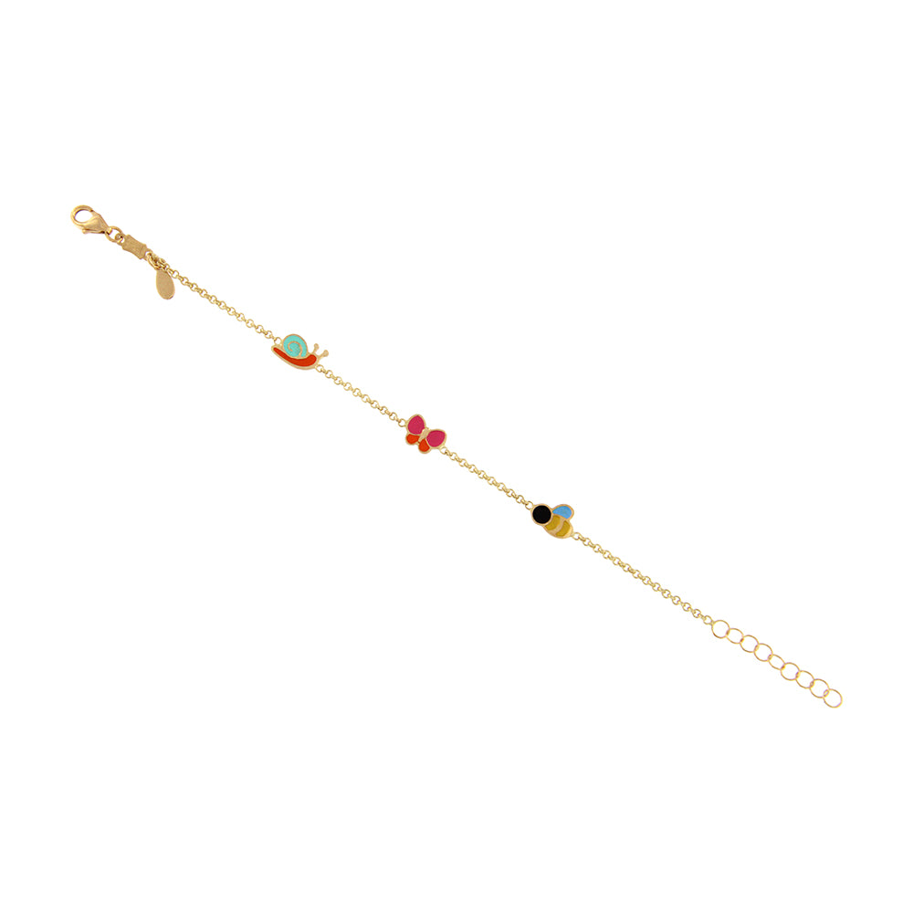 18ct gold Snail baby bracelet