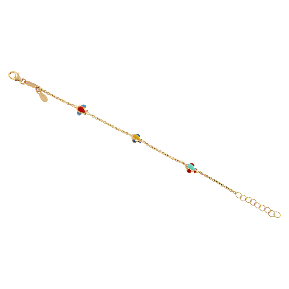 18ct gold Planes baby Alice bracelet