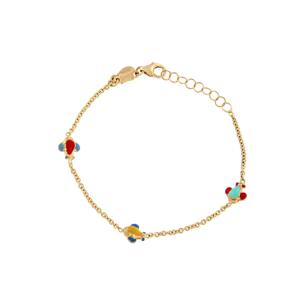 18ct gold Planes baby Alice bracelet