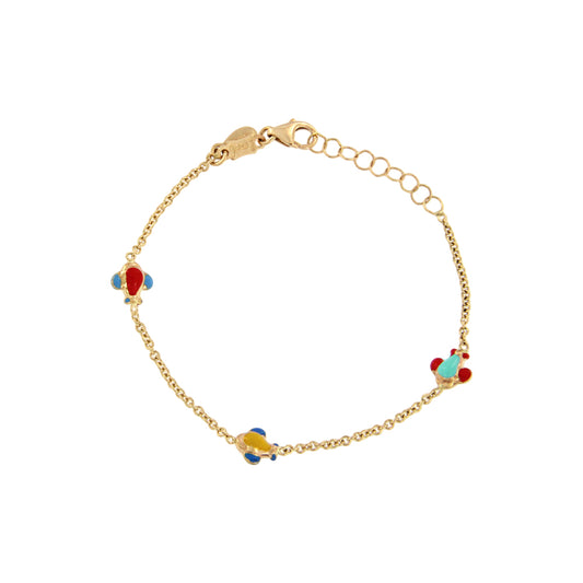 18ct gold Planes baby Alice bracelet