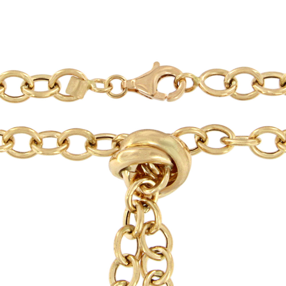 18ct gold Forzatina bow necklace