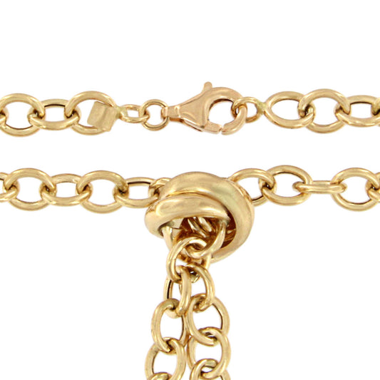 18ct gold Forzatina bow necklace