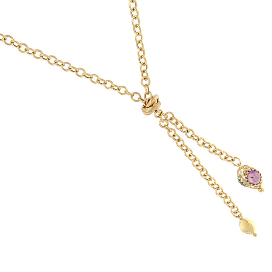 18ct gold Forzatina bow necklace