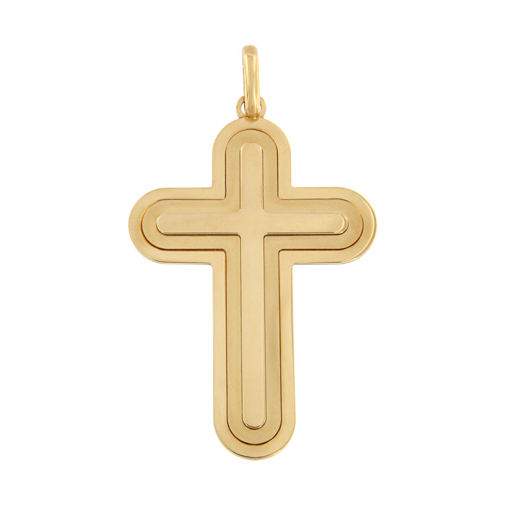 18ct gold Large Cross pendant