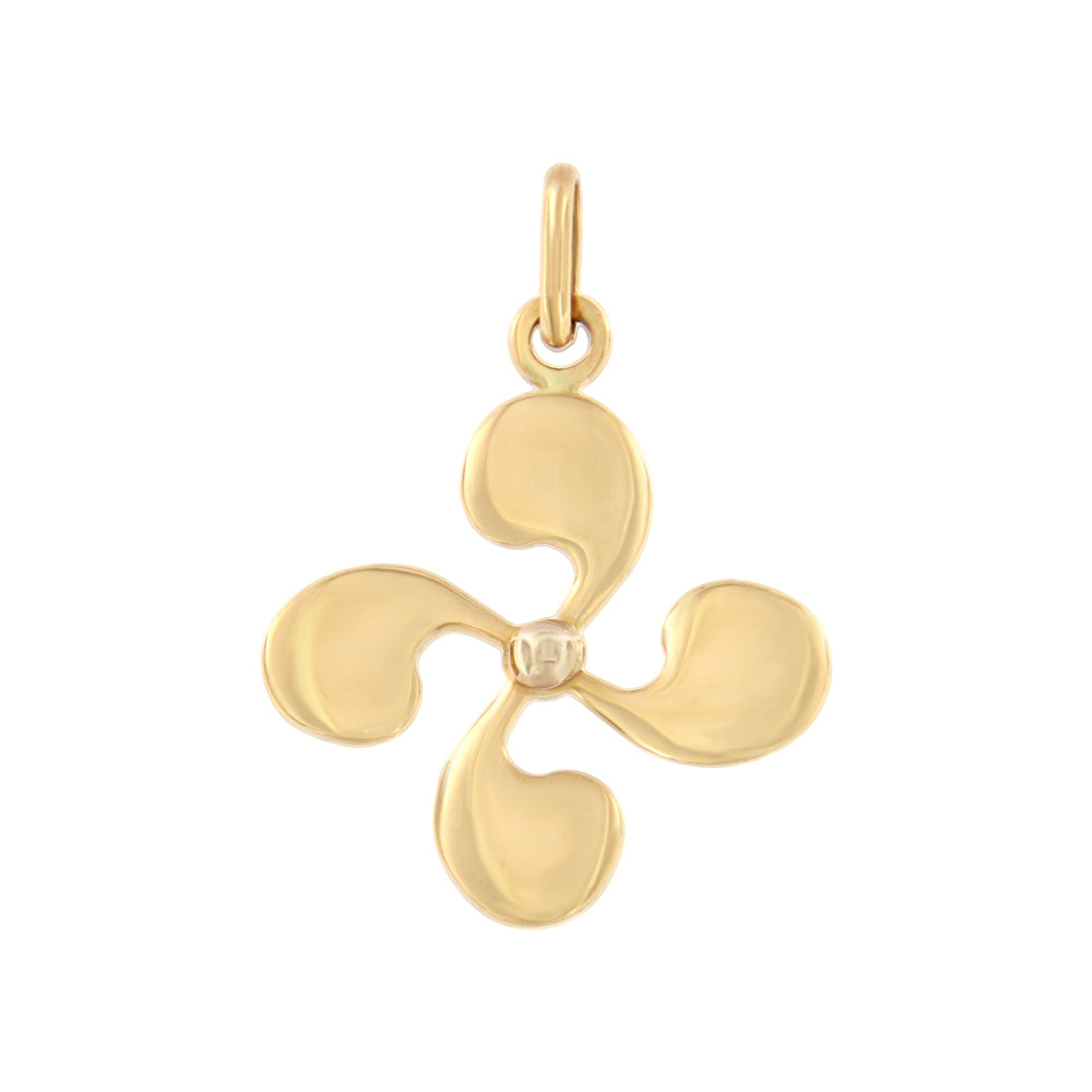 18ct gold Propeller pendant