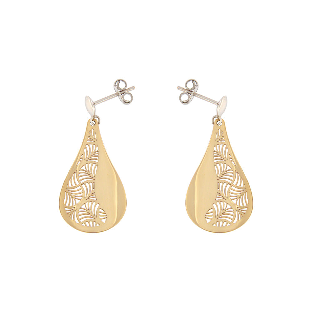 18ct gold Pai pai drop earrings