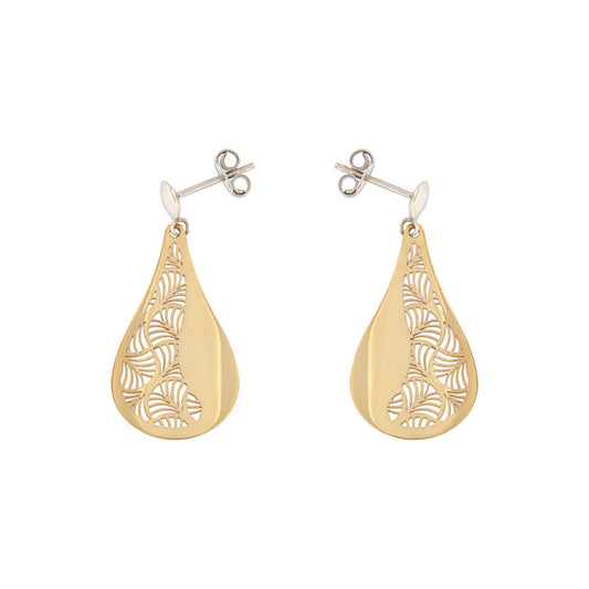 18ct gold Pai pai drop earrings